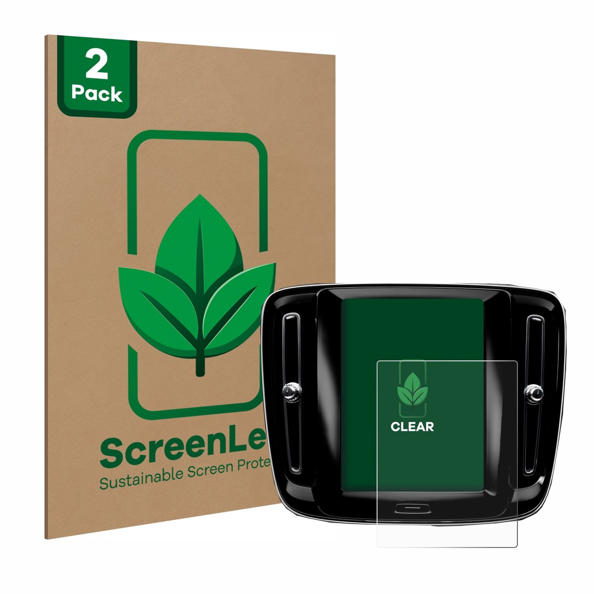 ScreenLeaf - Screenprotector Voor Volvo XC40 Sensus Connect 8.7" 2018-2020 - Duurzame Schermbescherming Folie Beschermfolie Transparant 2 Stuks