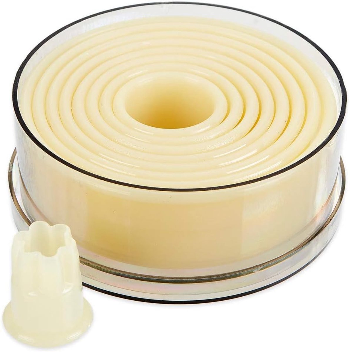 Uitsteekvormpjes Nylon - Koekjes Vormpjes - Bakken Versieren - 9 Delig Set - 2-10 cm - Wit