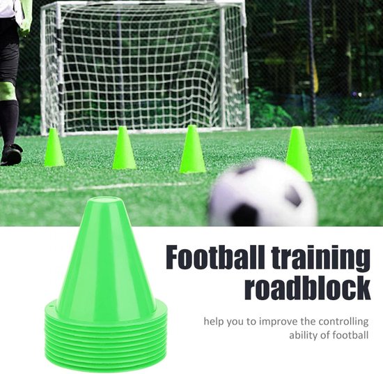 Voetbal Trainingskegels - Sport Markeringen - Agility Training - Duurzaam PE Materiaal - 8.5 x 8.5 cm - Groen van Merkloos — afbeelding 4