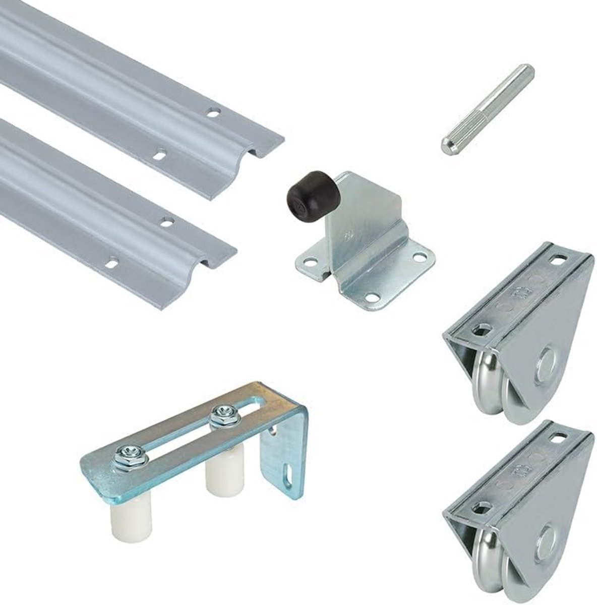 Poortenset Rond - Hekwerk Onderdelen - Hekwerk Montage - 7-delige Set - Rail 20 mm