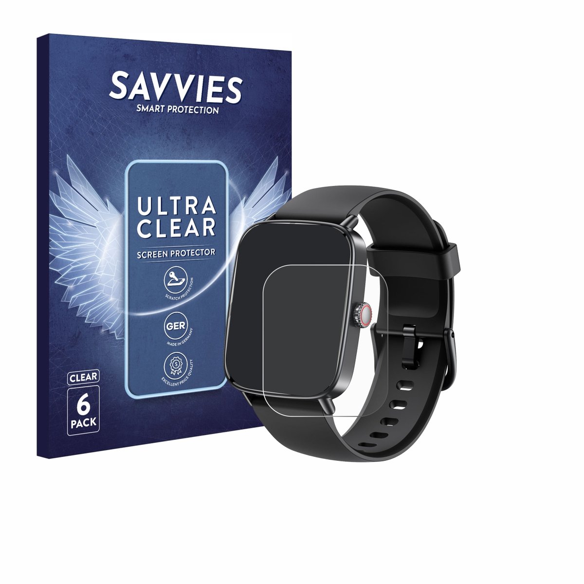 Savvies - Screenprotector voor Gydom IDW28 1.85" - Folie Beschermfolie transparant 6 Stuks