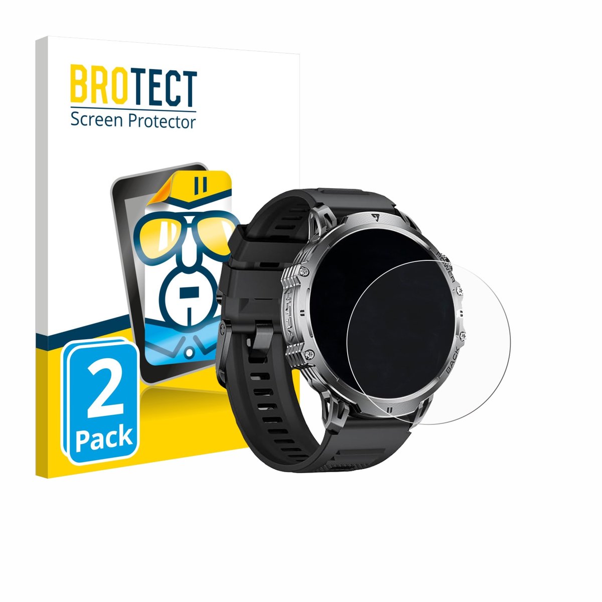 BROTECT - Screenprotector voor LIGE EF13-B 1.85" - Folie Beschermfolie transparant 2 Stuks