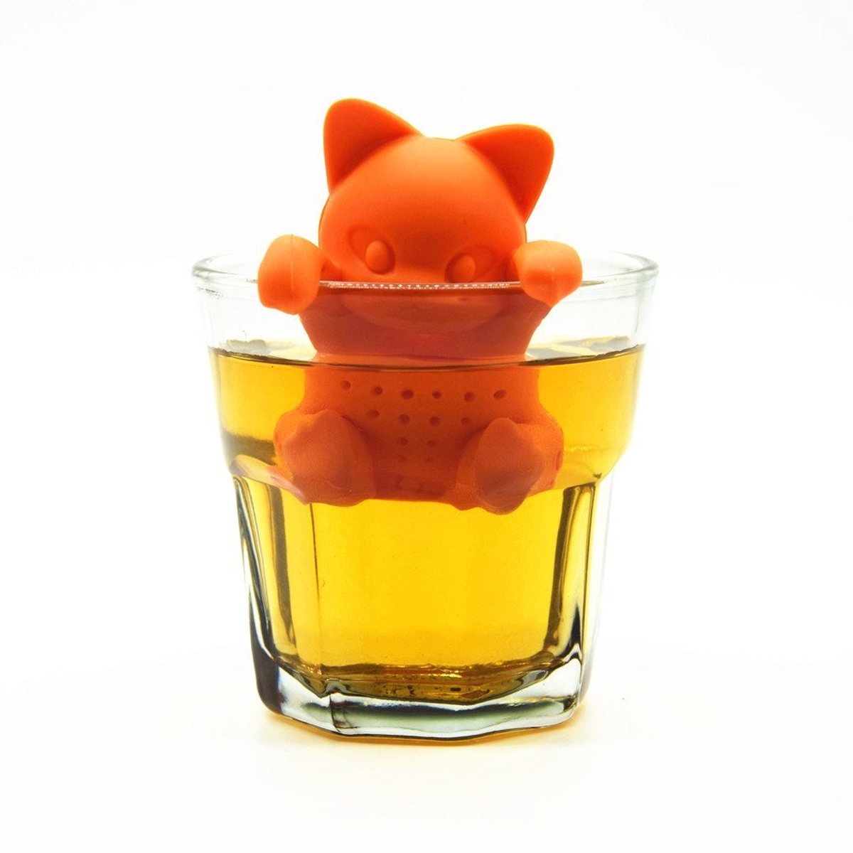 2x Thee ei - Kat - Theefliter - Theezeef - Losse thee - Tea infuser - Thee zetten - Duurzaam - Ecovriendelijk - Geen theezakje - Keukenaccessoire - Jonyx
