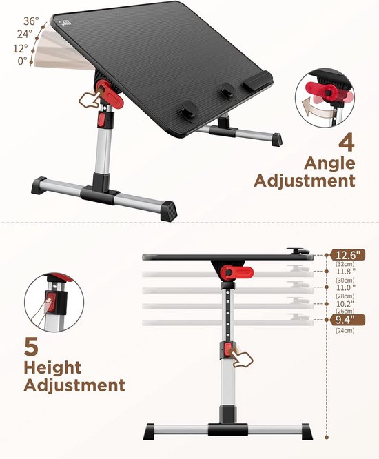 Bedtafel – Laptoptafel – Banktafel – verrijdbaar — afbeelding 3