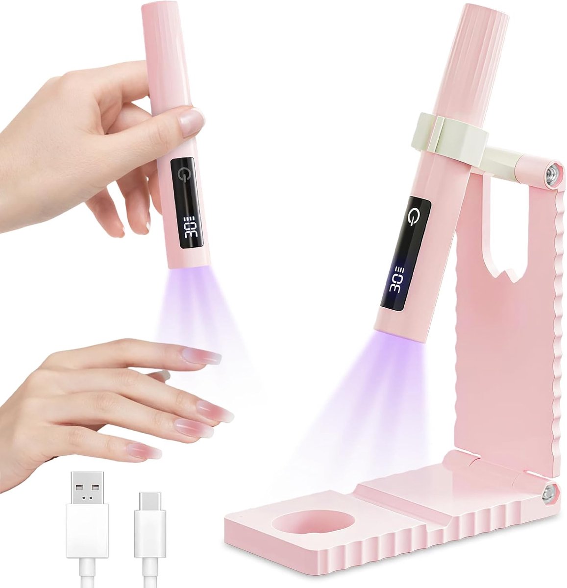 Draagbare Oplaadbare UV LED Nagellamp voor Gelnagels met Timer Display