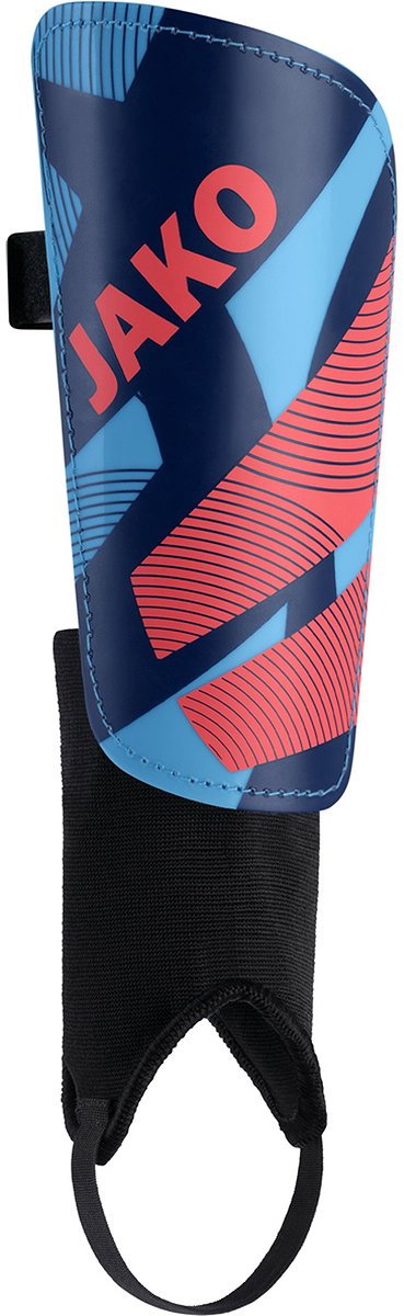 Jako River Classic Scheenbeschermer - Hemelsblauw / Navy / Koraal | Maat: - 120 CM