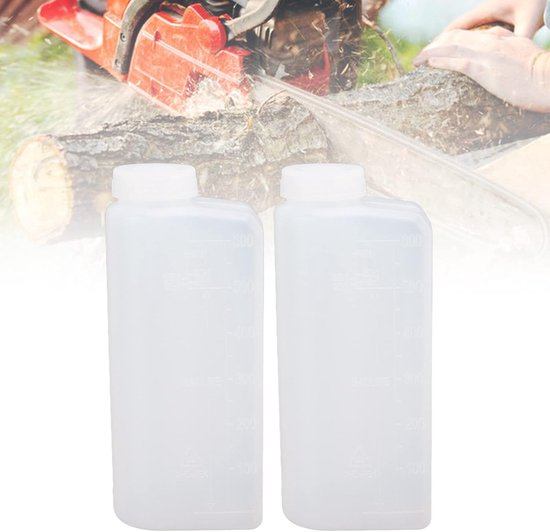 2 STUKS 600ML Professionele Olie Mengfles Benzine Brandstof Mix Fles voor Kettingzaag Strijkmachine Marine . — afbeelding 4