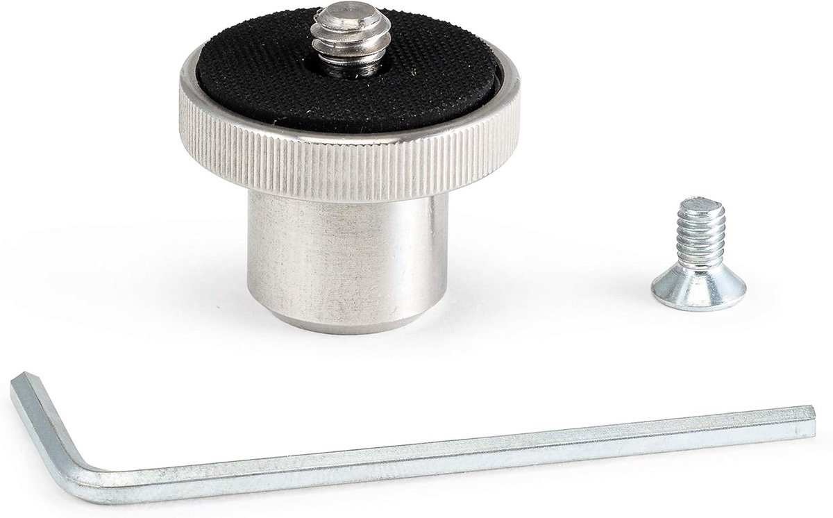 Antislip Plaat - Adapter - Camera Accessoires - Roestvrijstaal met Rubber - 1x1x2.5 cm