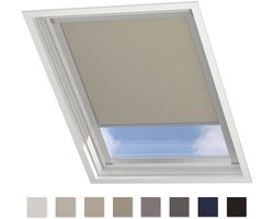 DTCH® Dakraam Rolgordijn Verduisterend - Trend - Taupe - voor VELUX: U04 / 804 / 7