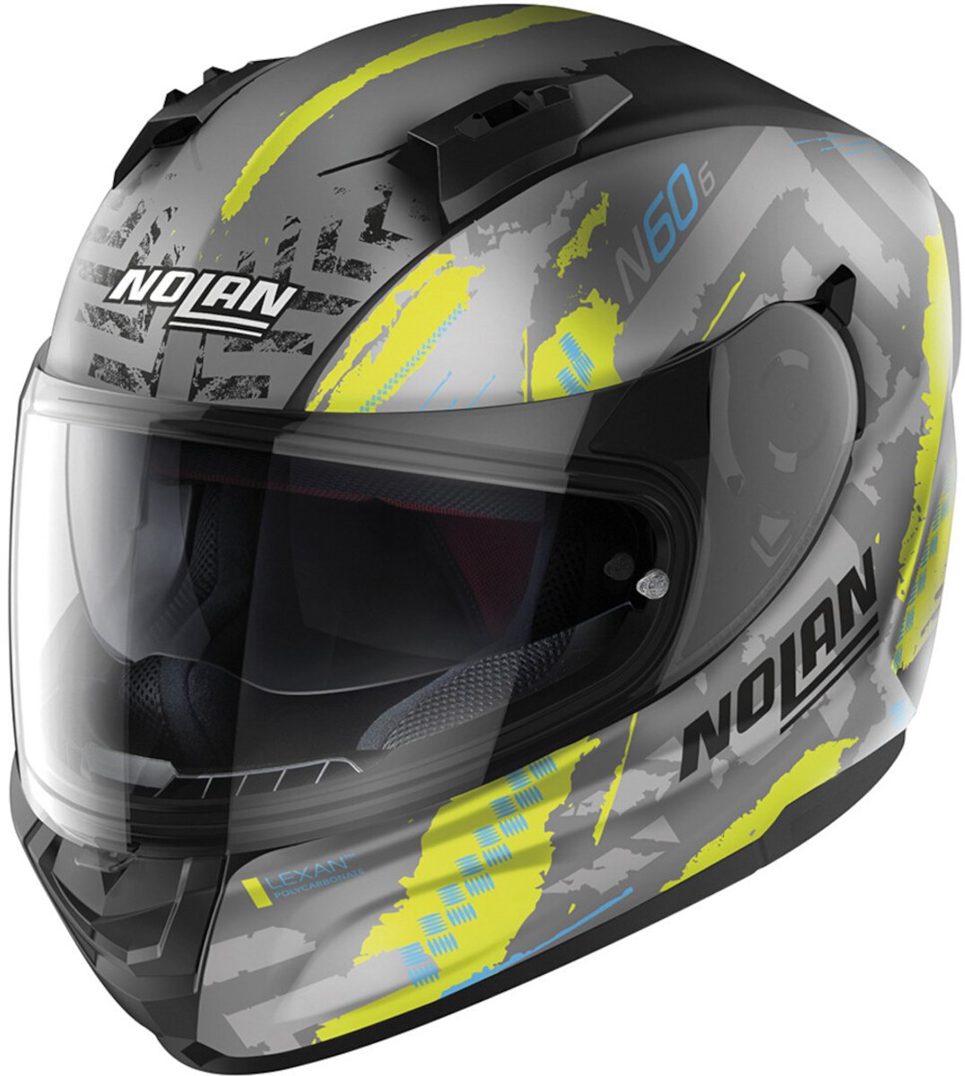 Nolan N60-6 Wheelspin 059 Mat Grijs Fluo Geel Helm - Helm