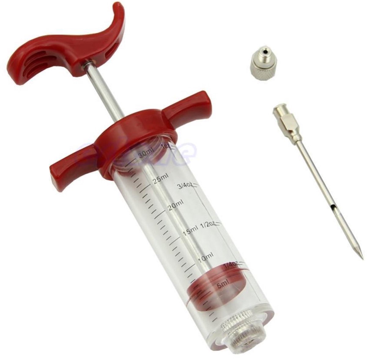 Vlees injectiespuit - Marinadespuit - Marineren - Injector - Voedselspuit - RVS - Keuken gadget - Barbecue - Grill - Koken - Vlees kruiden / bereiden - Jonyx
