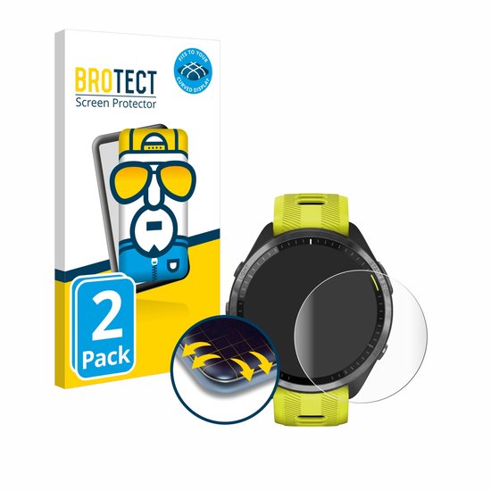 BROTECT - Protecteur d'écran - pour Garmin Forerunner 965 - Film de Protection Transparent Couverture Complète - (2 Pièces)