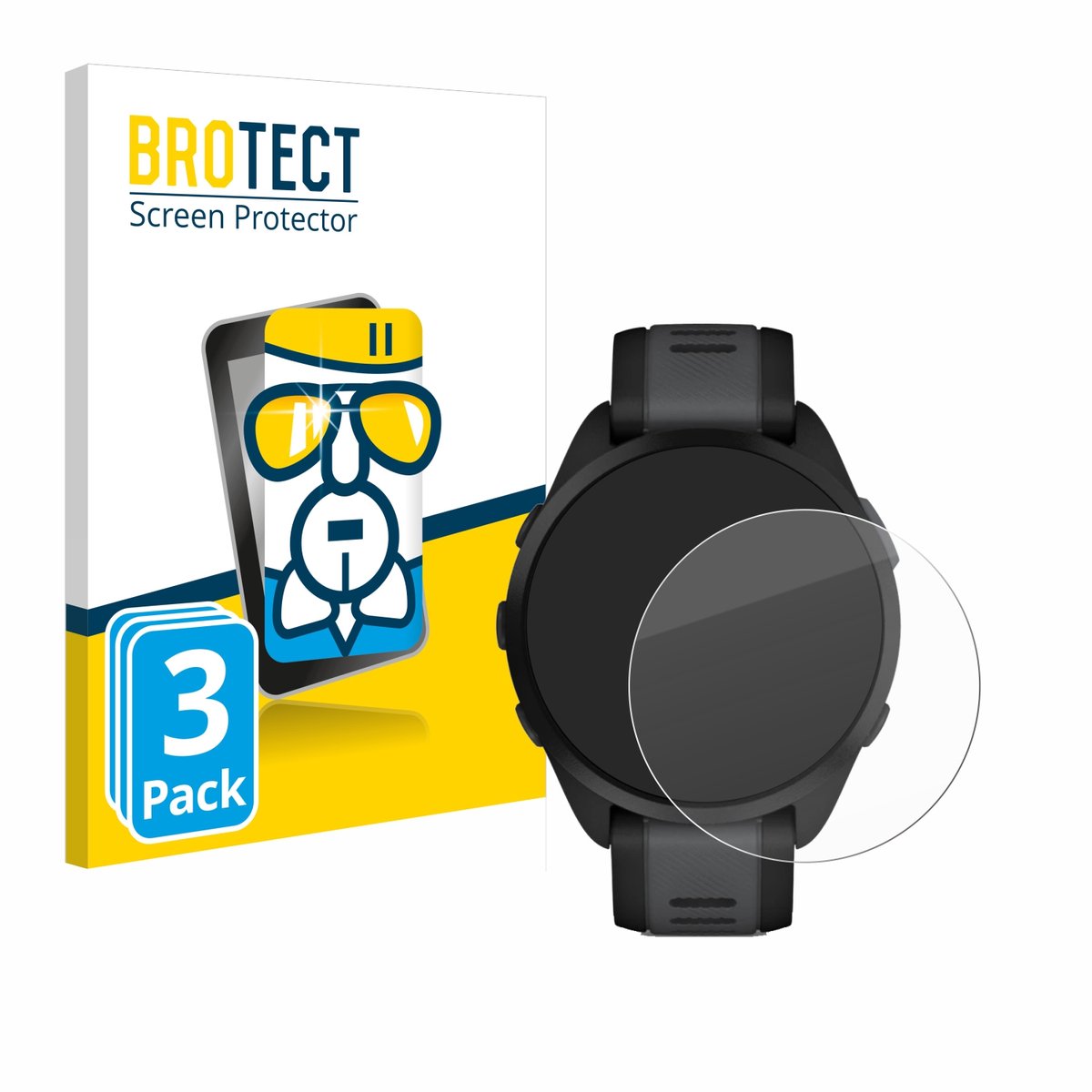 Screenprotector 3 Stuks voor Garmin Forerunner 165 / 165 Music Beschermglas transparant