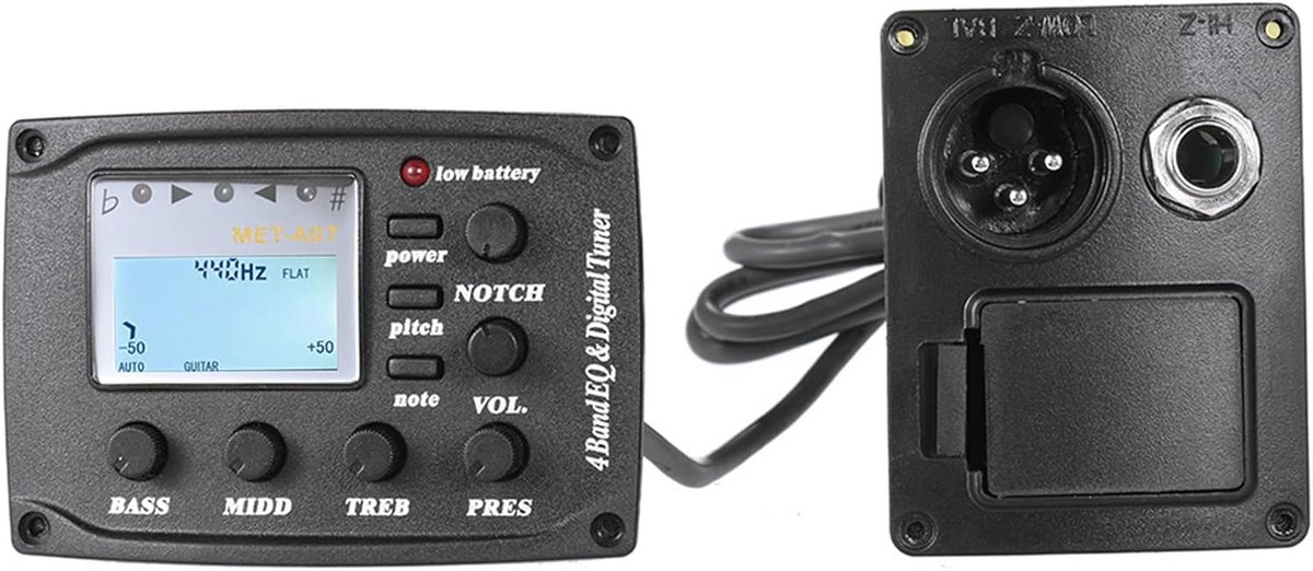 Akoestische Gitaar 4-Bands Equalizer met LCD-Display voor Geluidsoptimalisatie