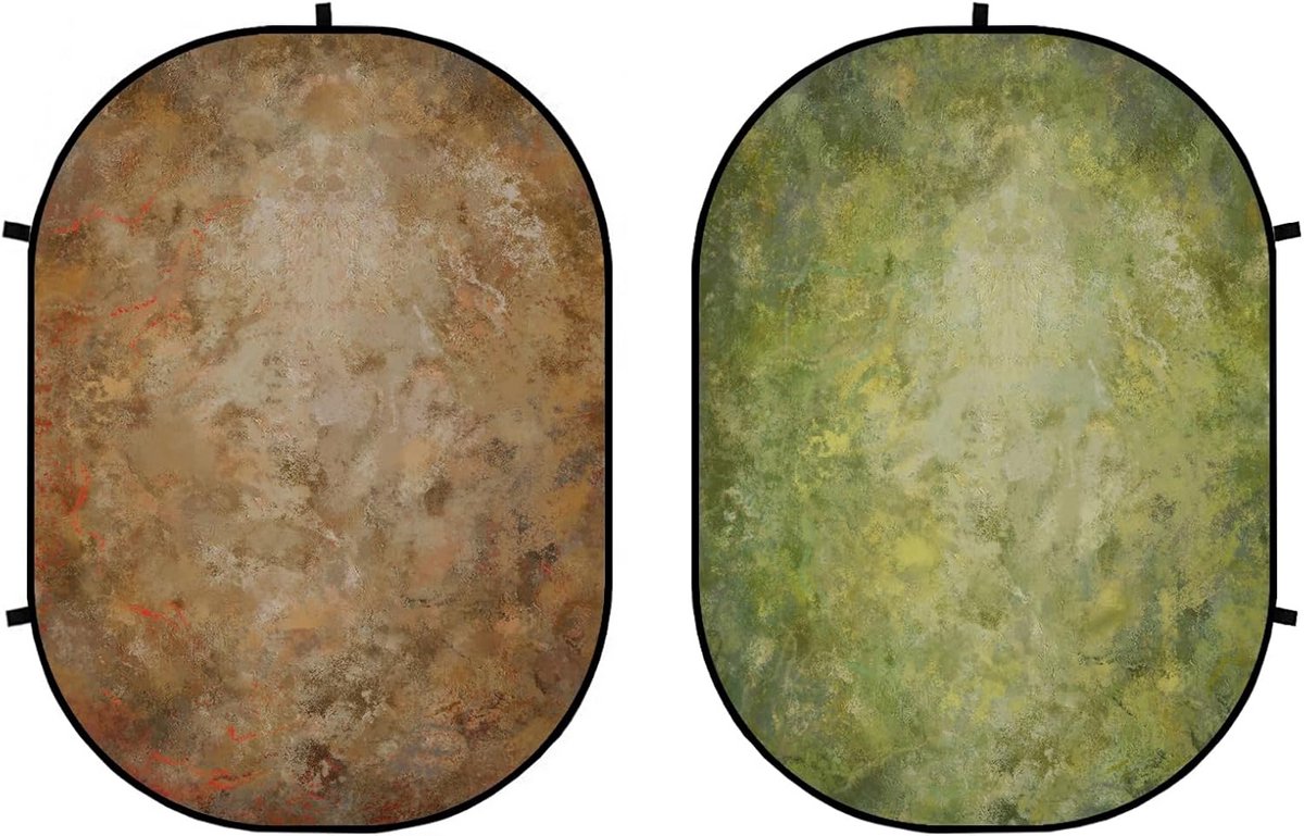 Opvouwbare Fotografie Achtergrond Groen en Bruin 1.5x2m