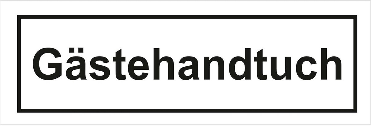 Waarschuwingssticker Gastenhanddoek voor Horeca en Toiletten