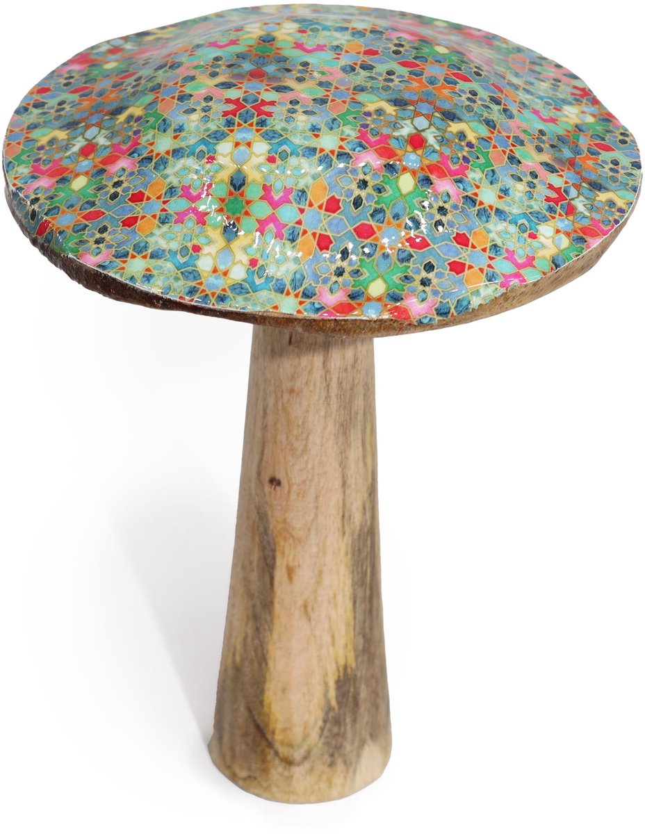2x Grote Paddenstoel - 20 cm - Mediterraan Tegelpatroon