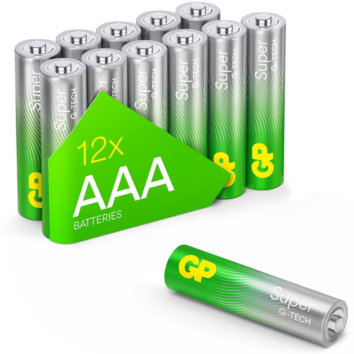 12 stuks GP Super Alkaline batterijen AAA Micro LR03 LR3 1,5V batterij MN2400