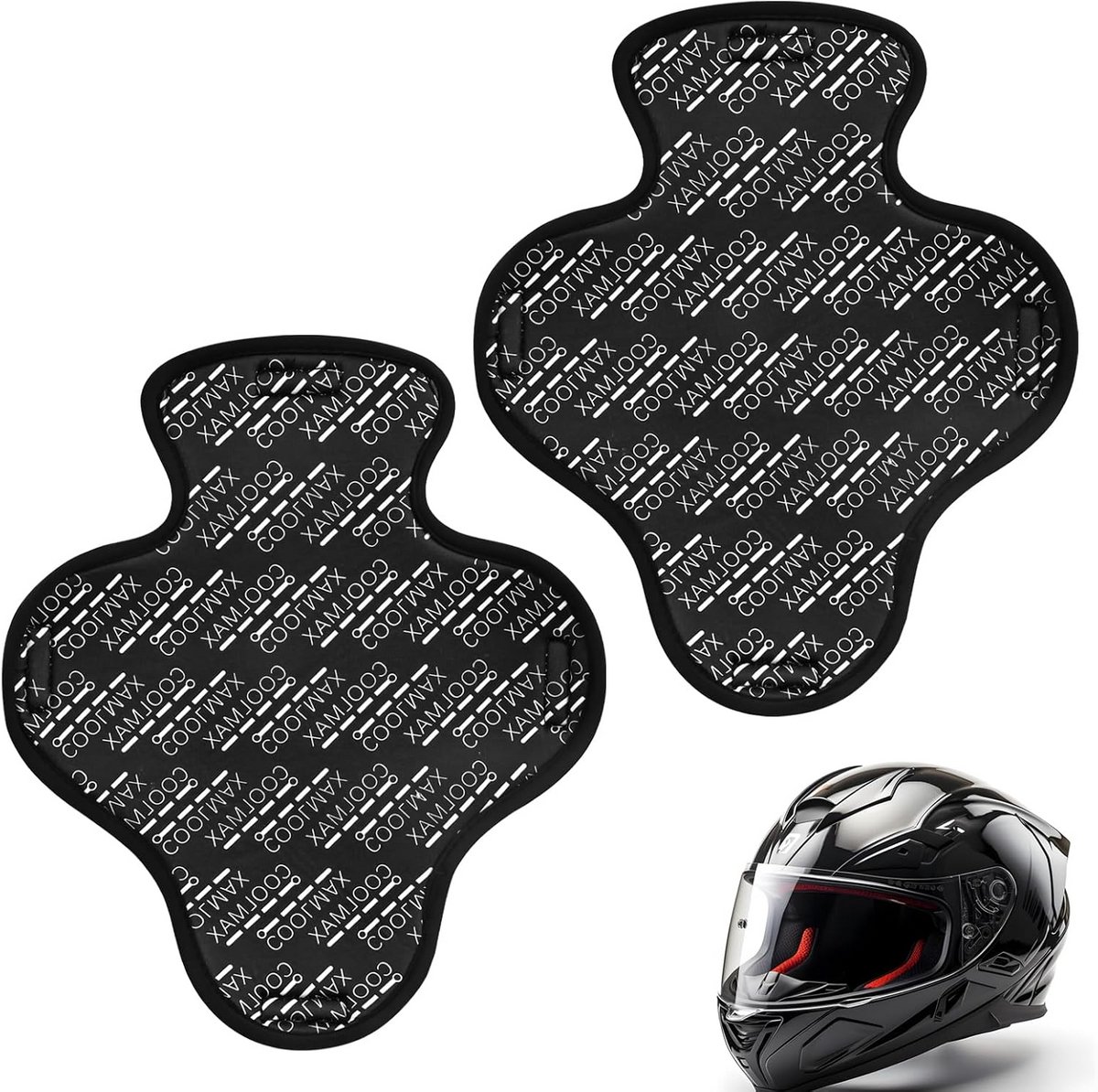 Set van 2 Universele Vervangende Helm Kussensets voor Fiets, Motor en Sporthelmen