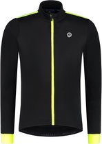 Rogelli Core Heren Fietsshirt - Lange mouw - 3 achterzakken - Zwart/Fluor