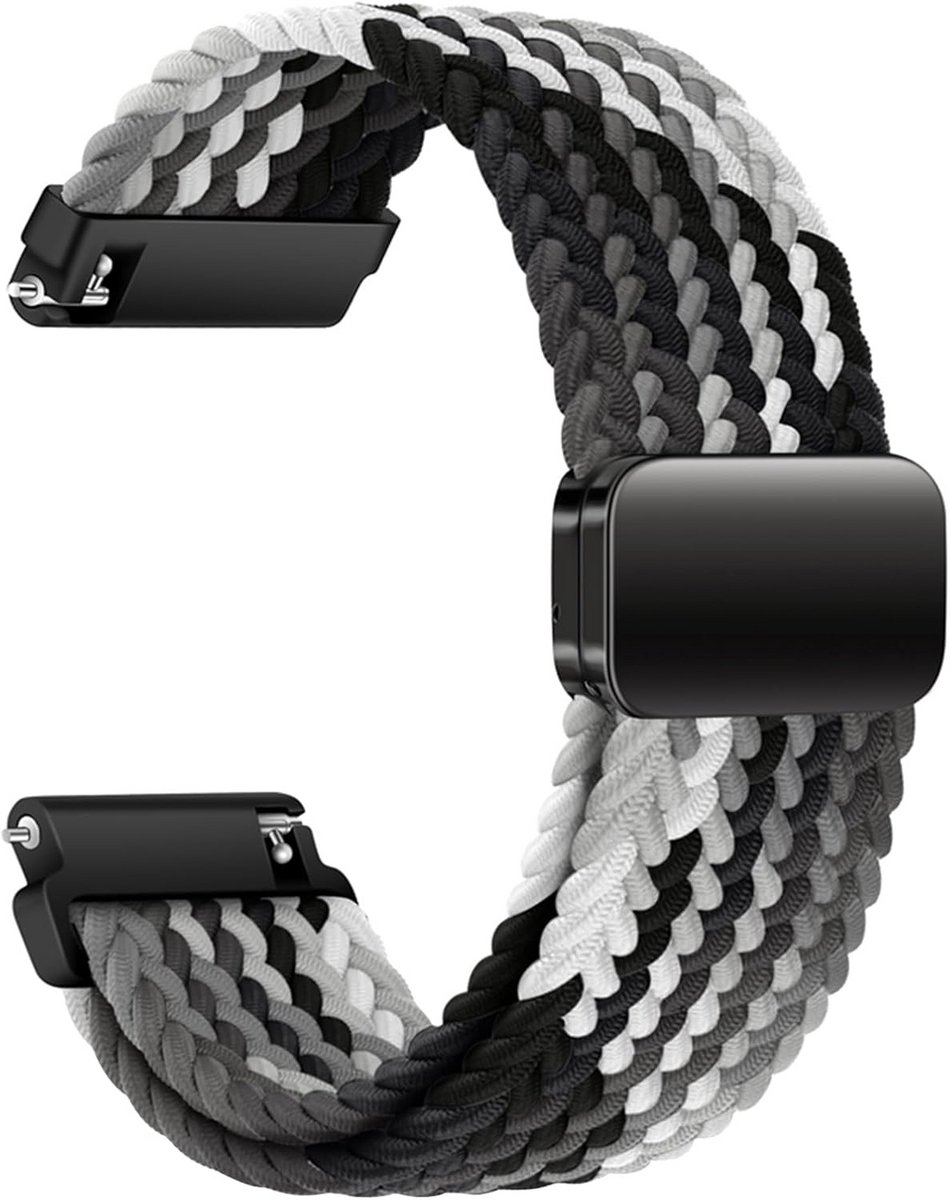 Elastische Horlogeband 20mm 22mm met Verstelbare Magnetische Sluiting - Comfortabele Nylon Vervangingsband