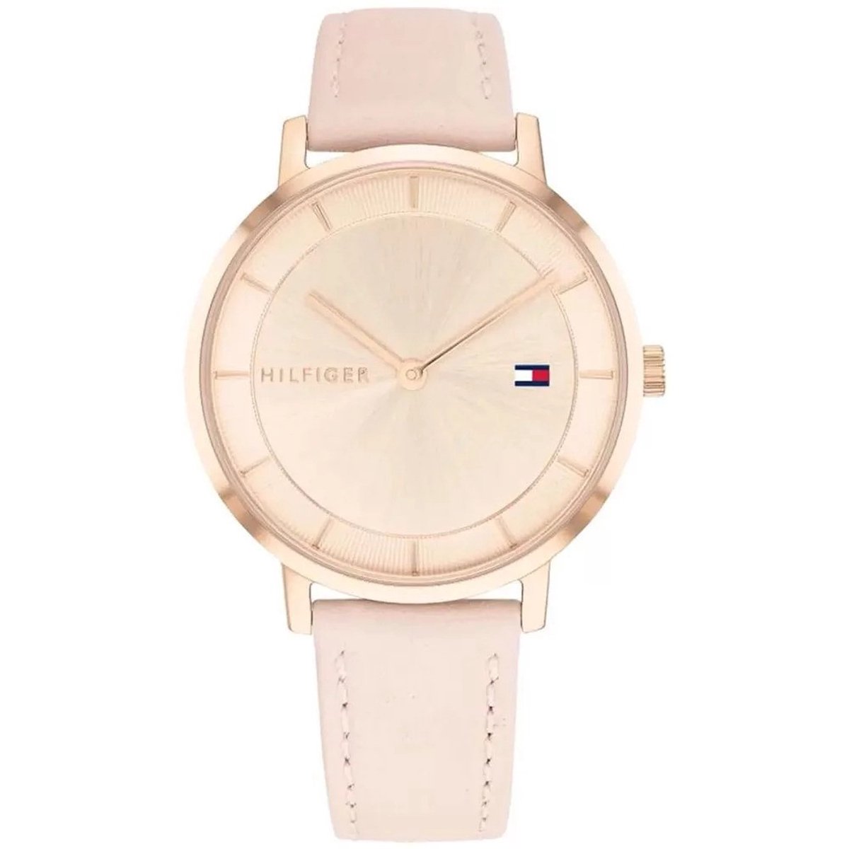 Tommy Hilfiger Pippa 1782734 Horloge - Leer - Crème - Ø 35 mm