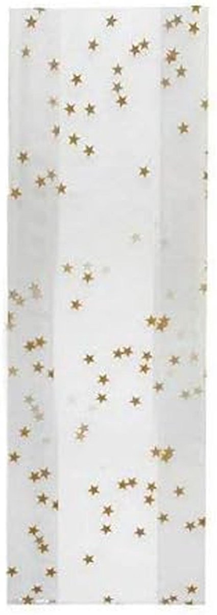 Set van 20 Luxe PP Pouch Zakken met Gouden Sterren Patroon - 20 x 48 cm
