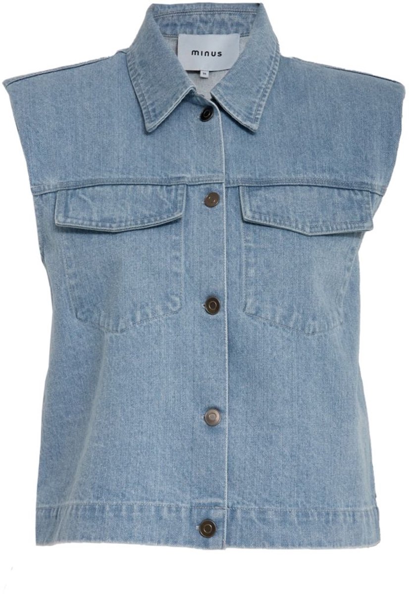 Minus Emilia Vest Ligth Blauw