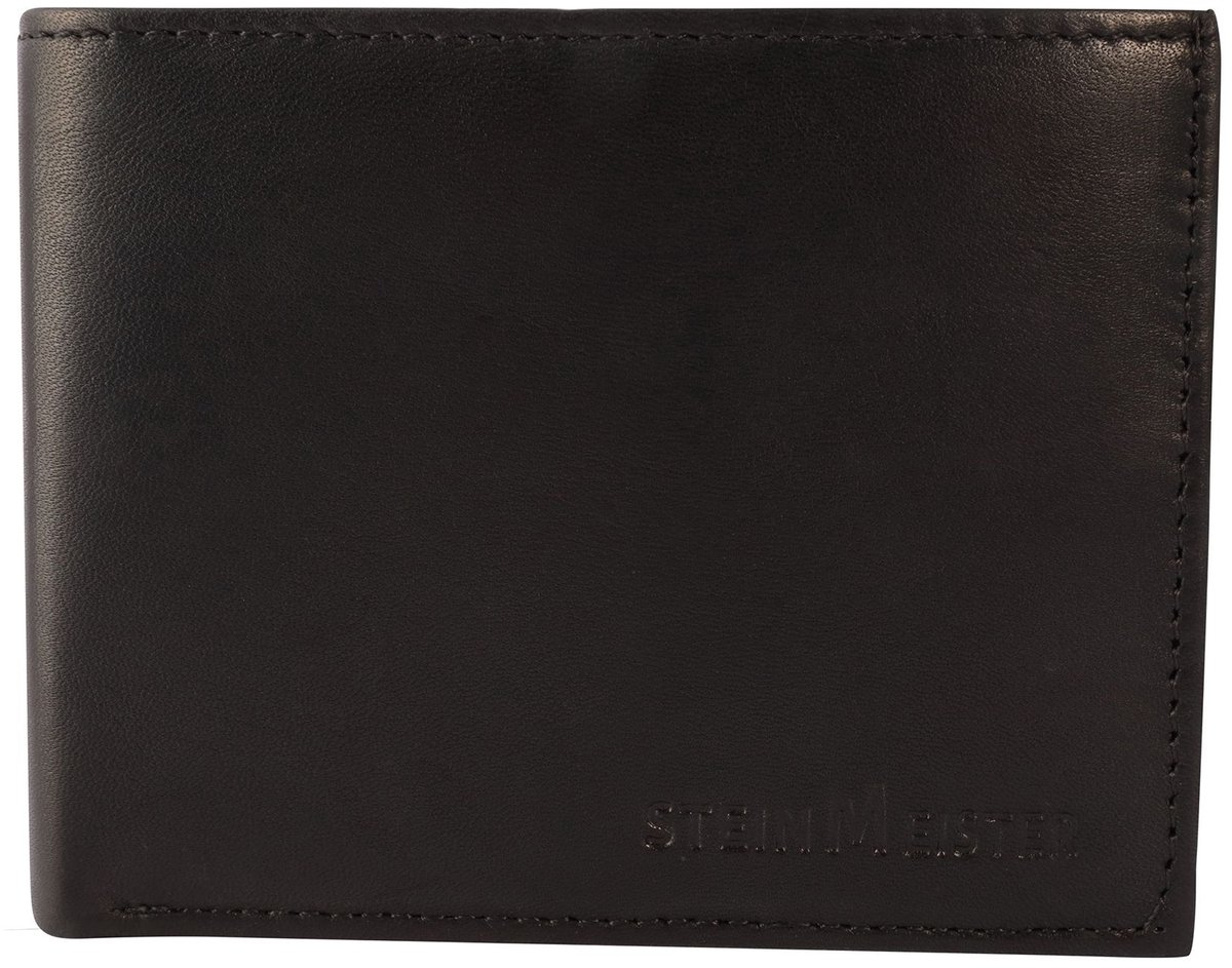 Steinmeister Herenportemonnee horizontaal echt leer MP0004 SteinMeister herenportemonnee van echt leer. Formaat 12 x 9 cm.