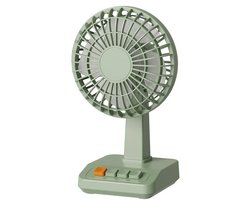 Bureauventilator - Tafelventilator - USB Oplaadbaar - 2000 mAh - 5 Standen - Borstelloze Motor - IJsgroen
