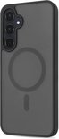 Zwarte matte beschermhoes met MagSafe-ring, voor Samsung Galaxy A55.