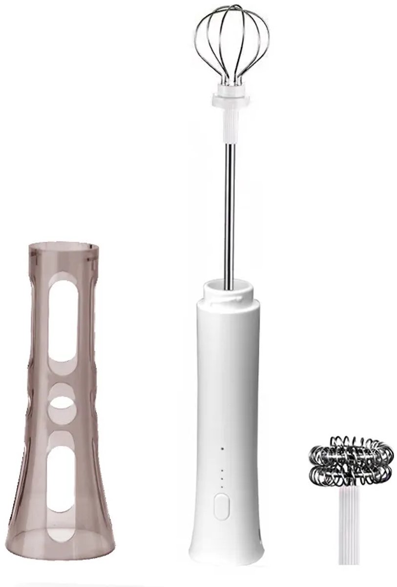 Handzame Melkschuimer 1200 mAh Oplaadbaar – 3 Snelheden – Handsfree Voor Koffie, Latte, Cappuccino