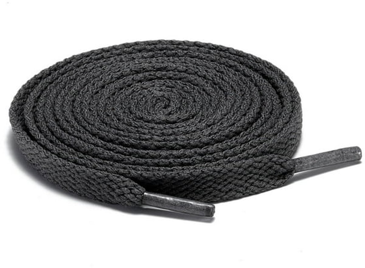 Veters - Schoenveters - 120 cm - Platte veters - Shoelaces - 1 paar - Zwart - Mode accessoire - Jonyx