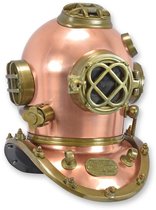 Décoration - Casque de plongée - Messing et cuivre - 50 cm haut