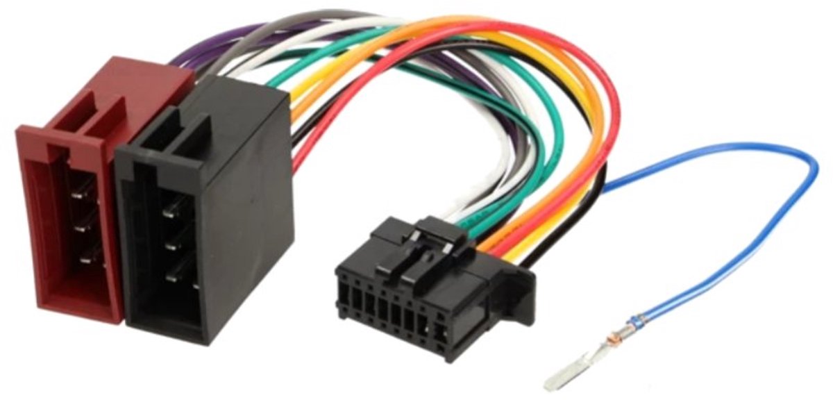 ISO kabel voor Pioneer autoradio - 23x10mm - 16-pins - 0,15 meter