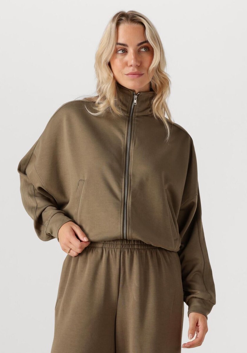 Simple Jer-mod-pol-25-3 Truien & vesten Dames - Sweater - Hoodie - Vest- Olijf - Maat L