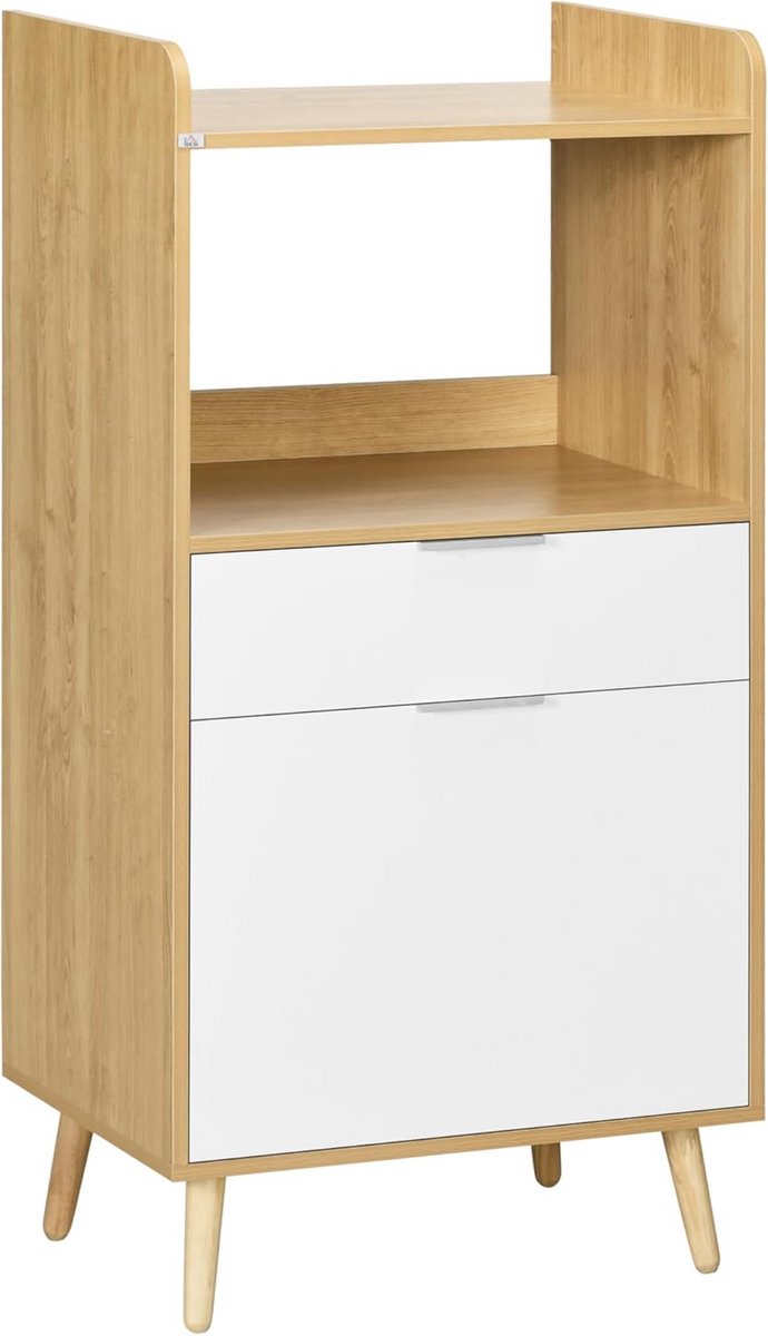 Keukenmeubel voor magnetron met opbergruimte in Scandinavische stijl