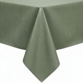 Nappe Aspect Lin Vert Olive 140x240cm - Nappe Lavable - Plastique