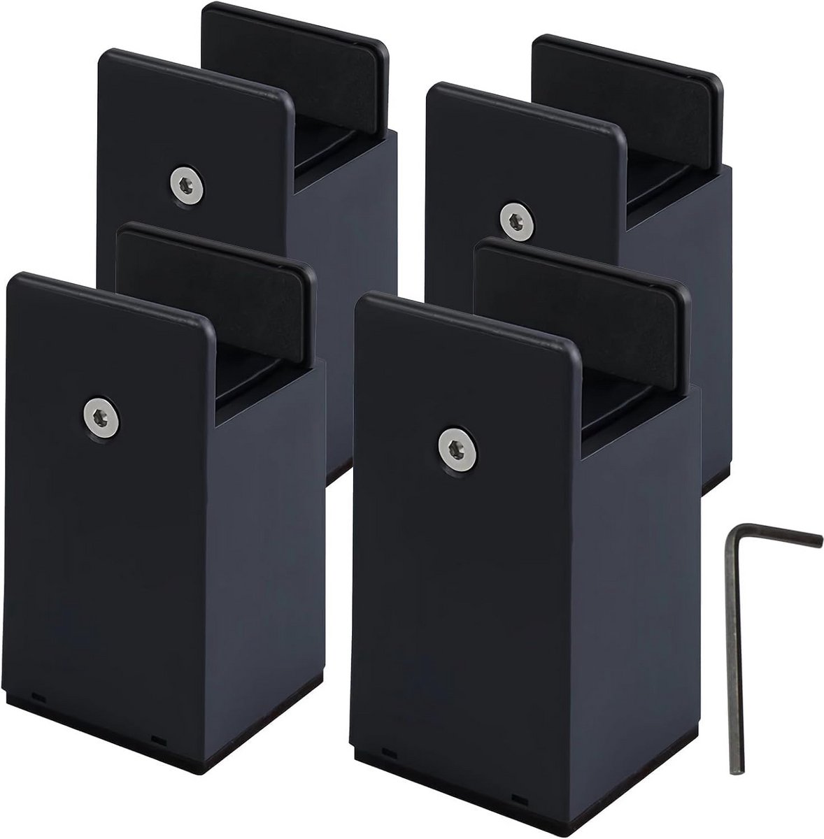 Hoogte Verstelbare Meubelverhogers 10 cm - Set van 4 - Ondersteunt tot 5000 lb