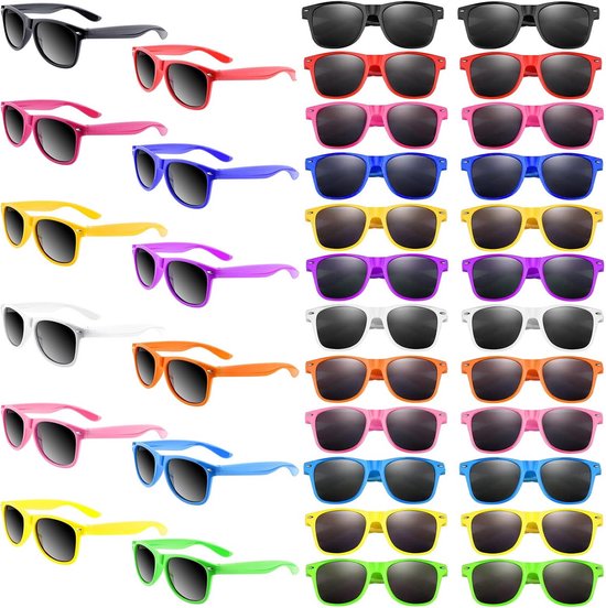 Neonkleurige Zonnebrillen 12 Stuks - Perfect voor Feesten en Verjaardagen — afbeelding 4