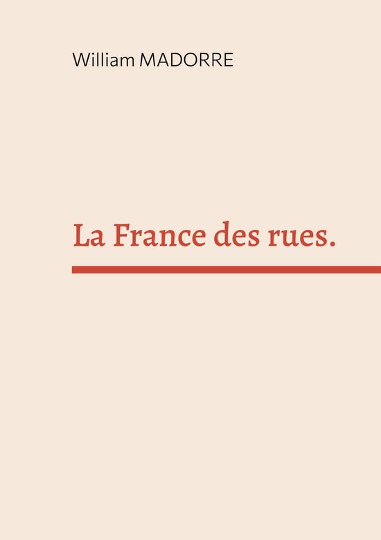 La France des rues. - cover