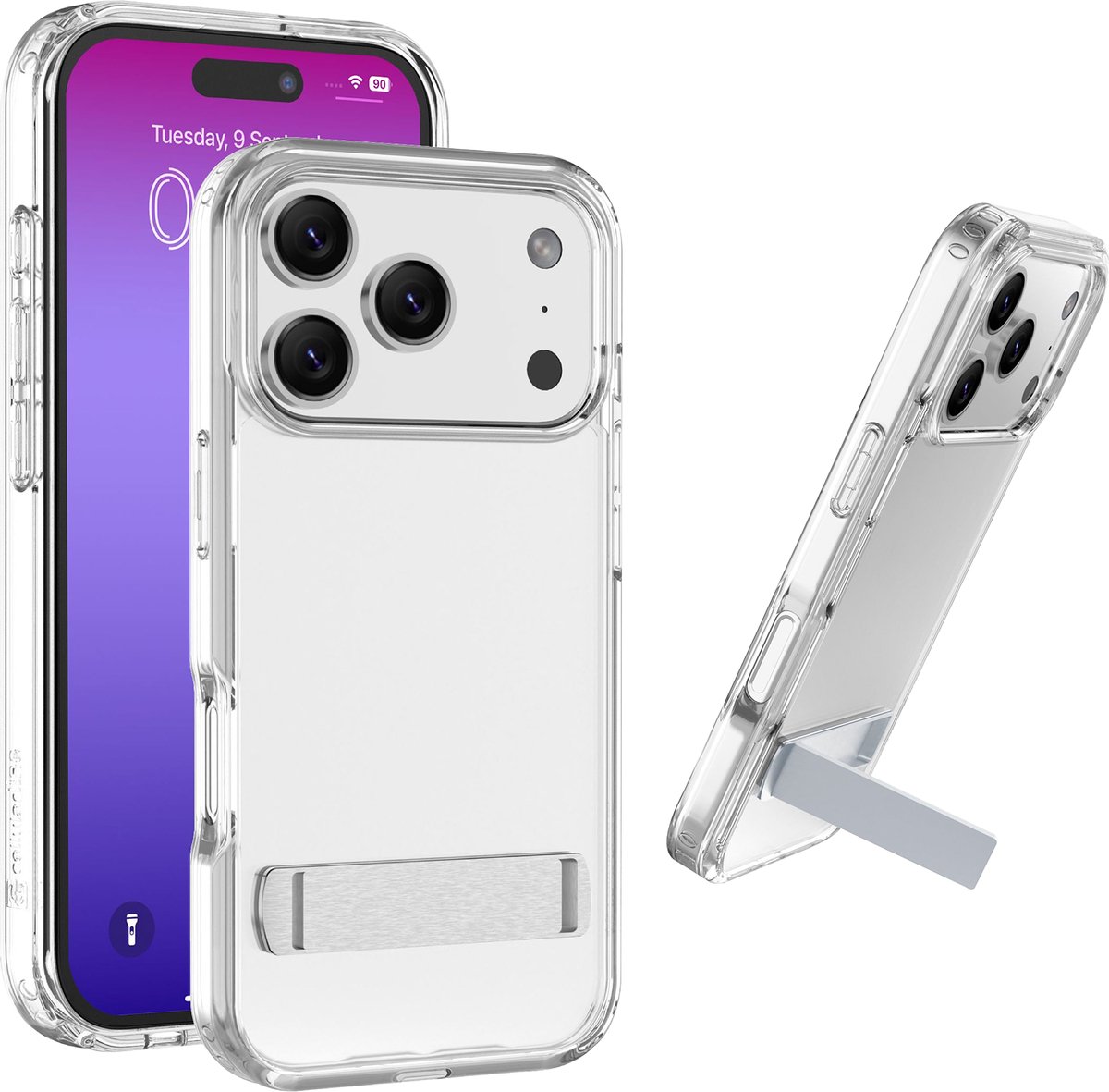 Cellularline Clear Duo Hoesje - Geschikt voor iPhone 17 Pro - Dual-Layer & Shockproof - Transparant