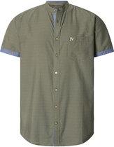 Jan Vanderstorm herren Overhemd Met Korte Mouwen - 55/56 - olijf - Plus Size