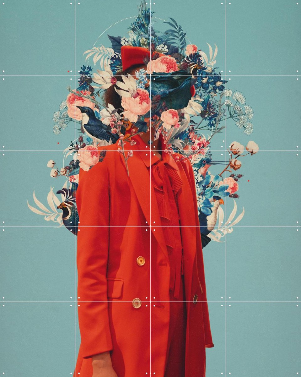 IXXI The Inner beauty of my Insecurities, Frank Moth - 80 x 100 cm - Gratis ophangtool - Grote wanddecoratie en posters - Grafisch Ontwerp, Collage