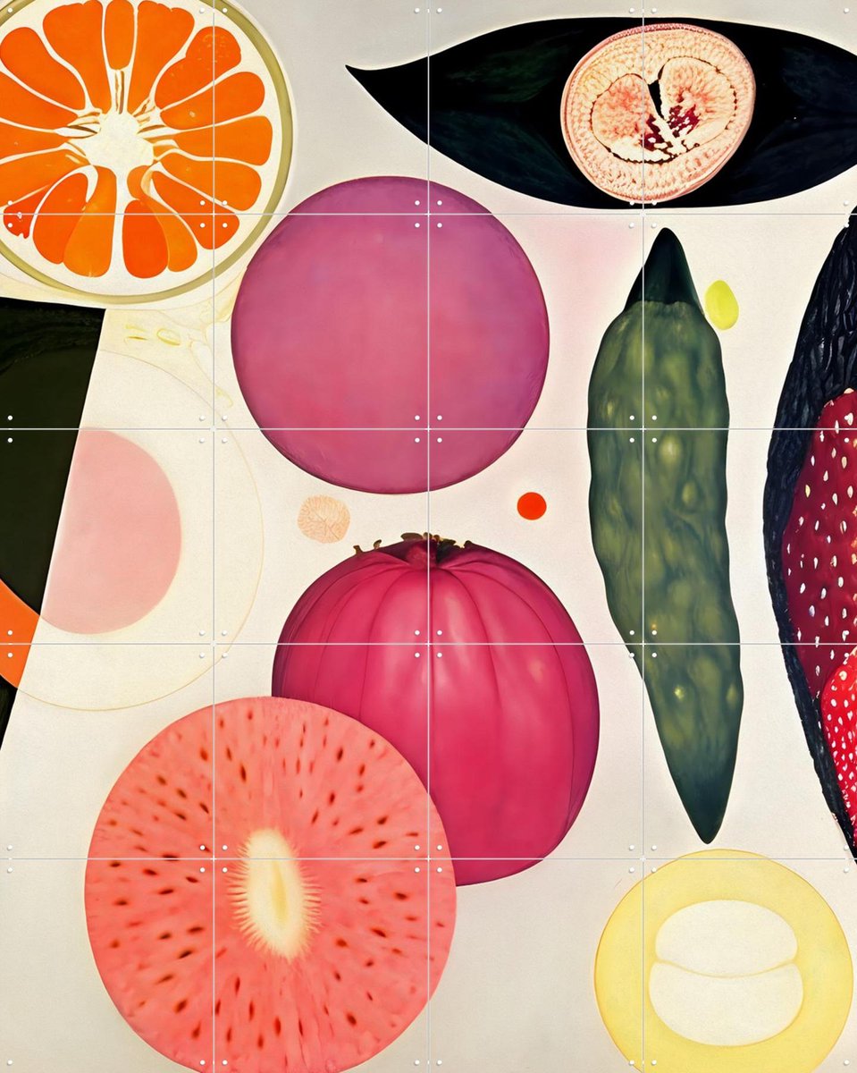IXXI Surreal Feast, Artclaud - 80 x 100 cm - Gratis ophangtool - Grote wanddecoratie en posters - Surrealisme, Digitale Kunst, Abstract, Olieverf