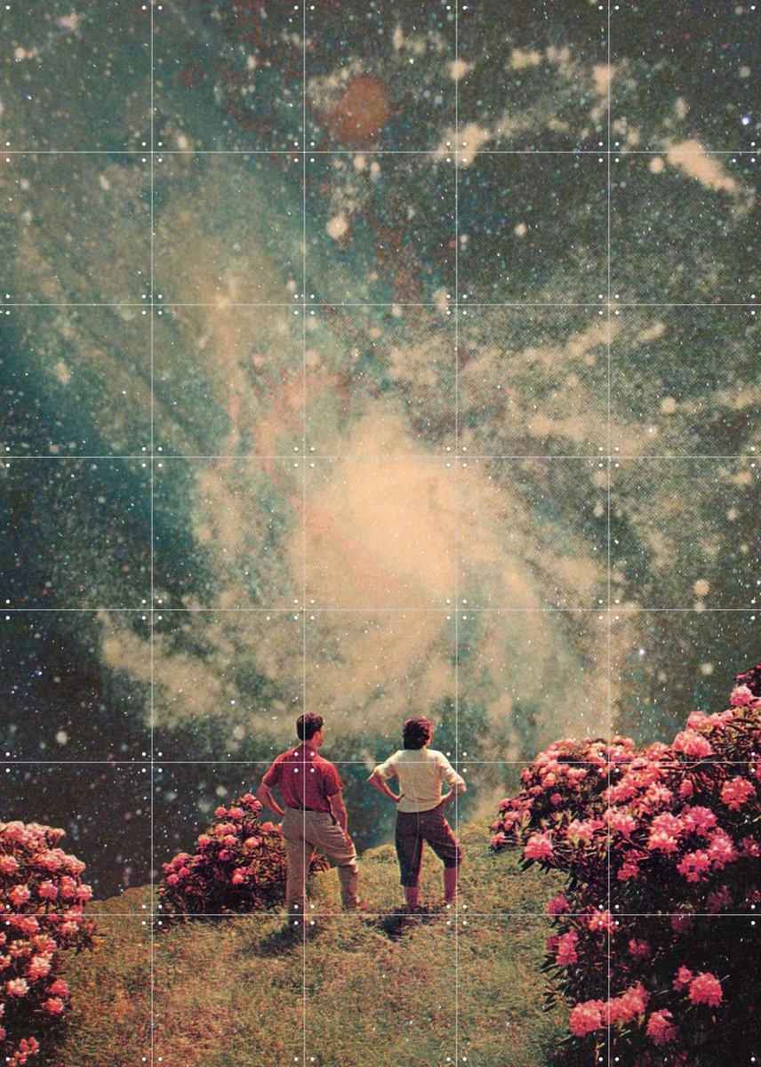 IXXI There will be Light in the End, Frank Moth - 100 x 140 cm - Gratis ophangtool - Grote wanddecoratie en posters - Collage, Kleurrijk, Surrealisme