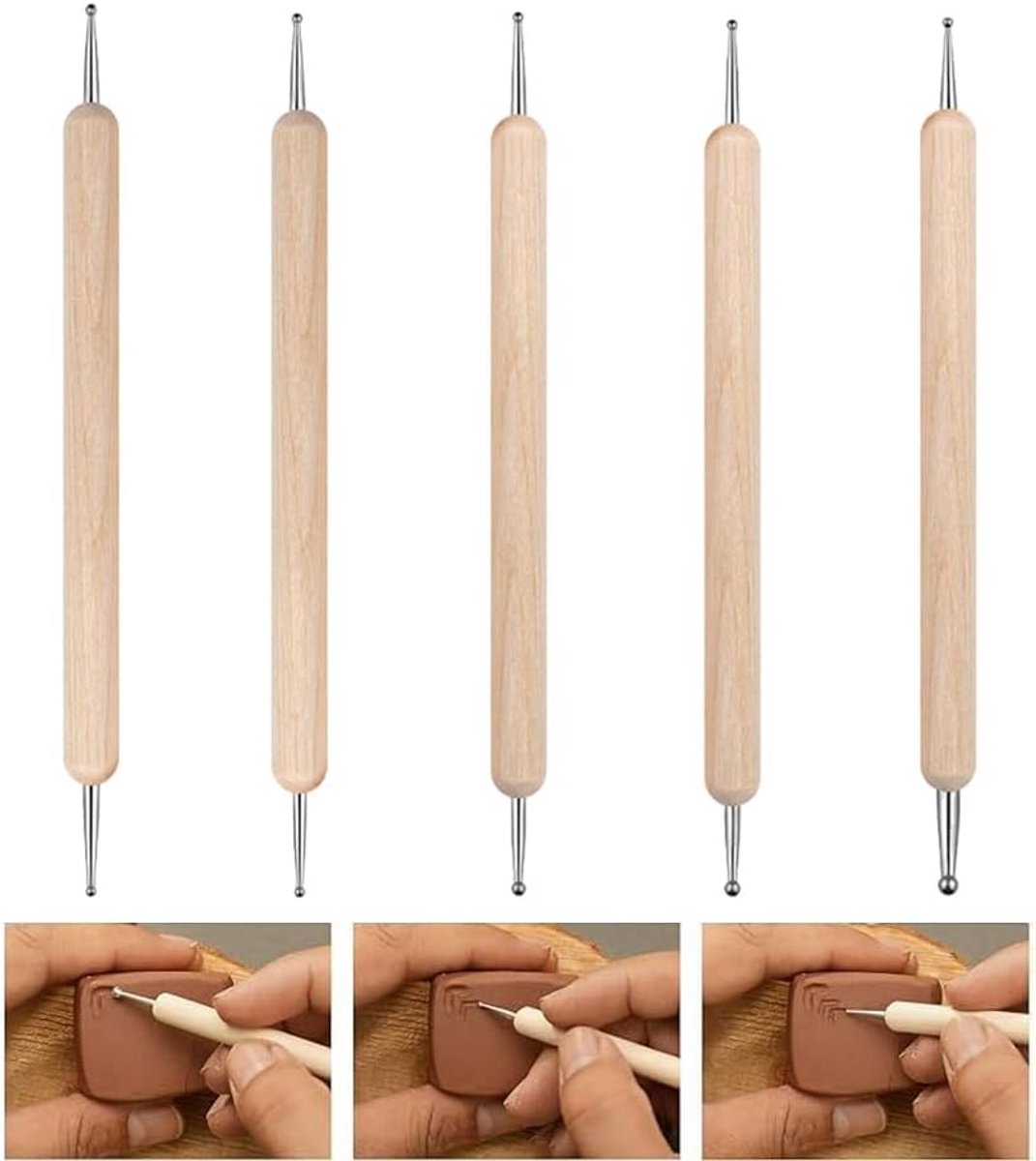5-delige Dotting Tool Set voor Nail Art, Klei en Mandala Stippen