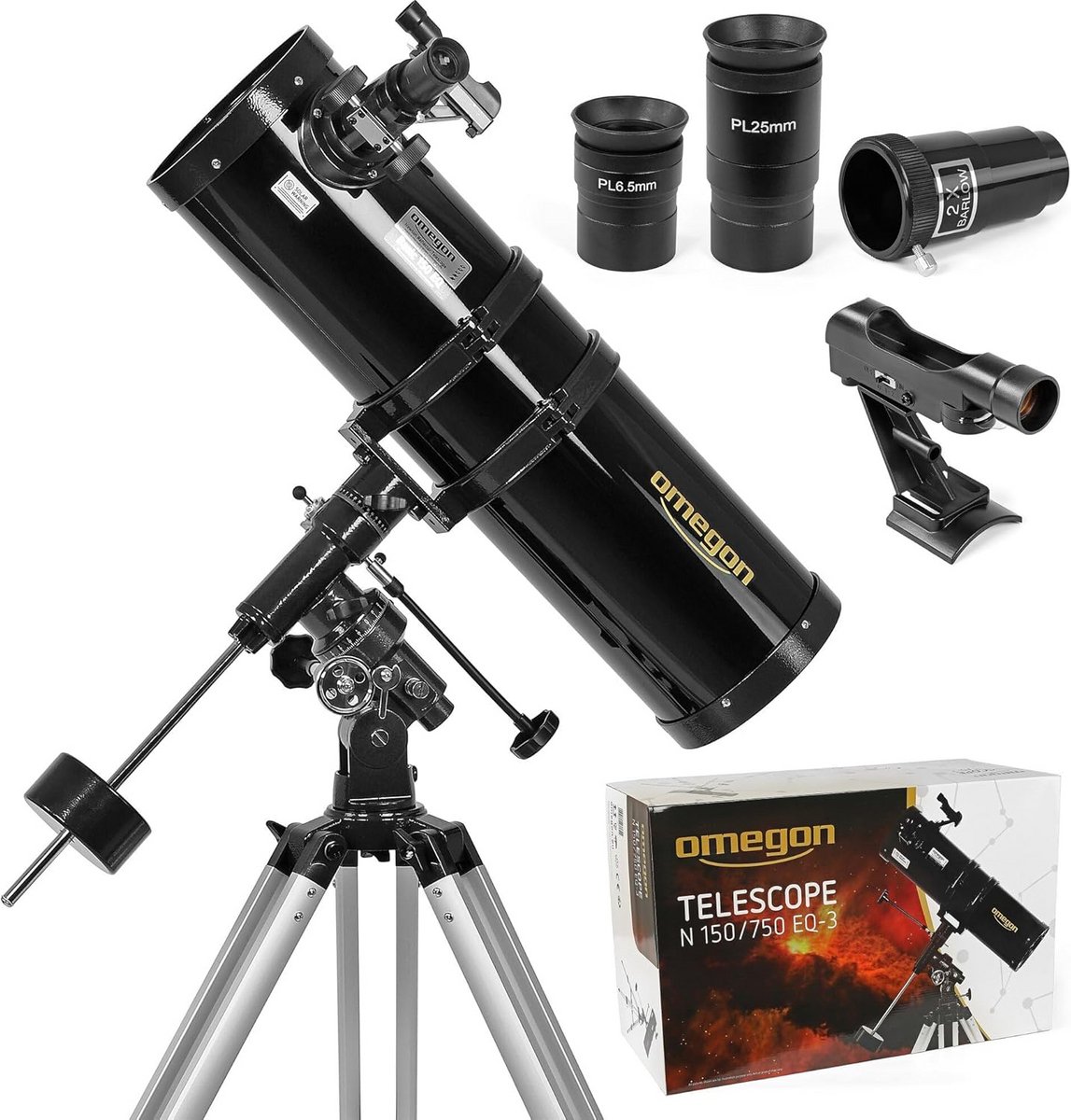 Astronomische Telescoop 150/750 EQ-3 voor Diepe Hemel – Inclusief Accessoires