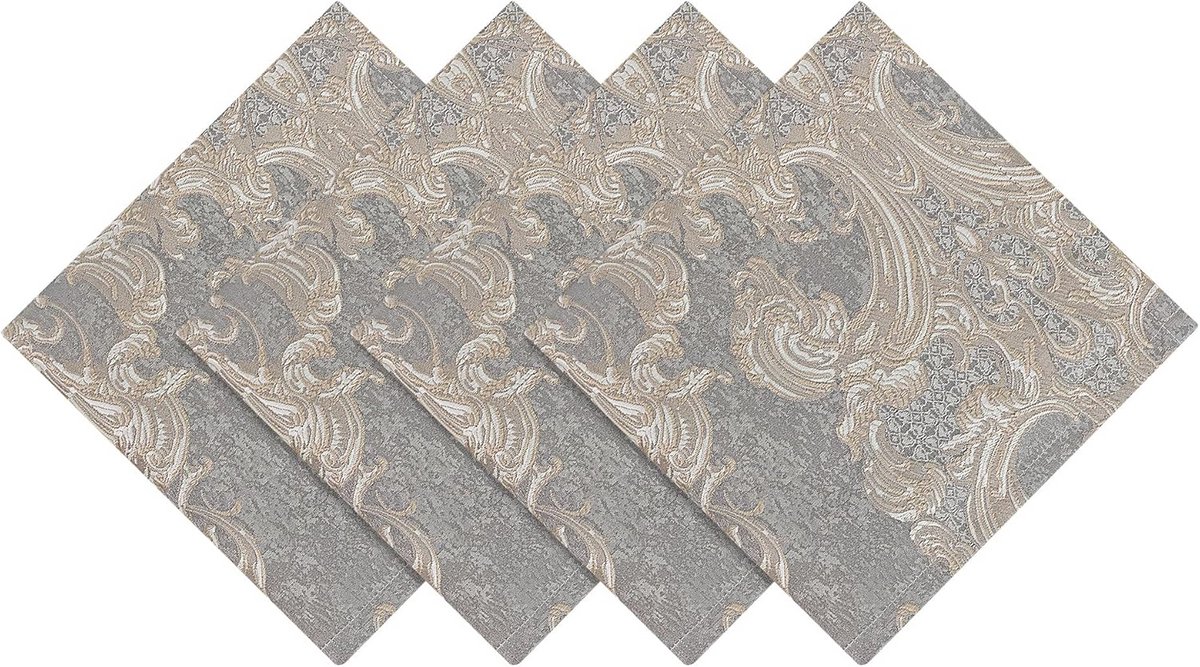 Set van 4 Luxe Stoffen Servetten 45x45cm Herbruikbaar voor Diner en Tafeldecoratie