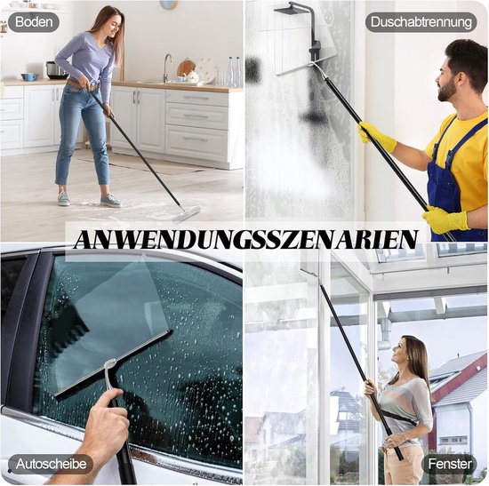 Verstelbare Douchewisser met Lange Steel 43-153 cm voor Ramen en Tegels — afbeelding 4